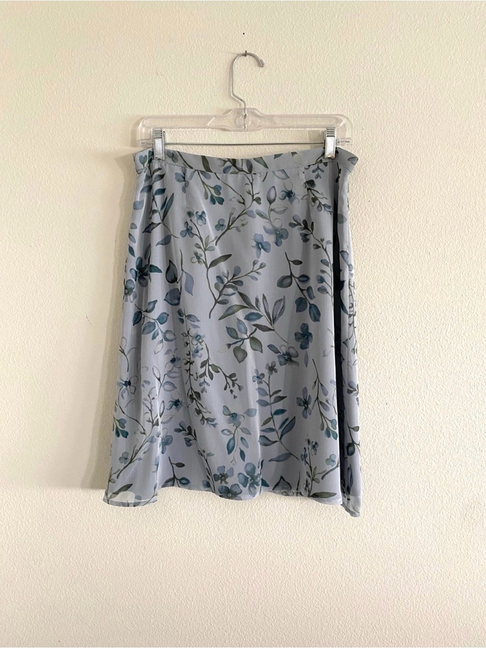 vintage 90s grey floral slip skirt by Andrea Behar